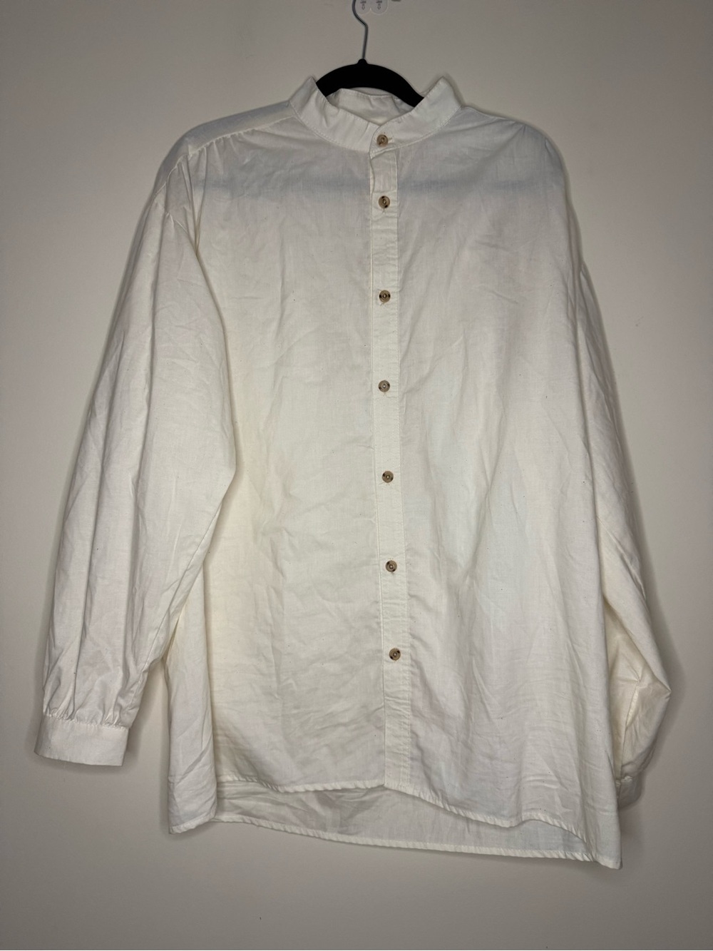 ALICE’S COTTAGE Made In USA 100% Cotton Cream Basic Minimalist Buttondown Shirt